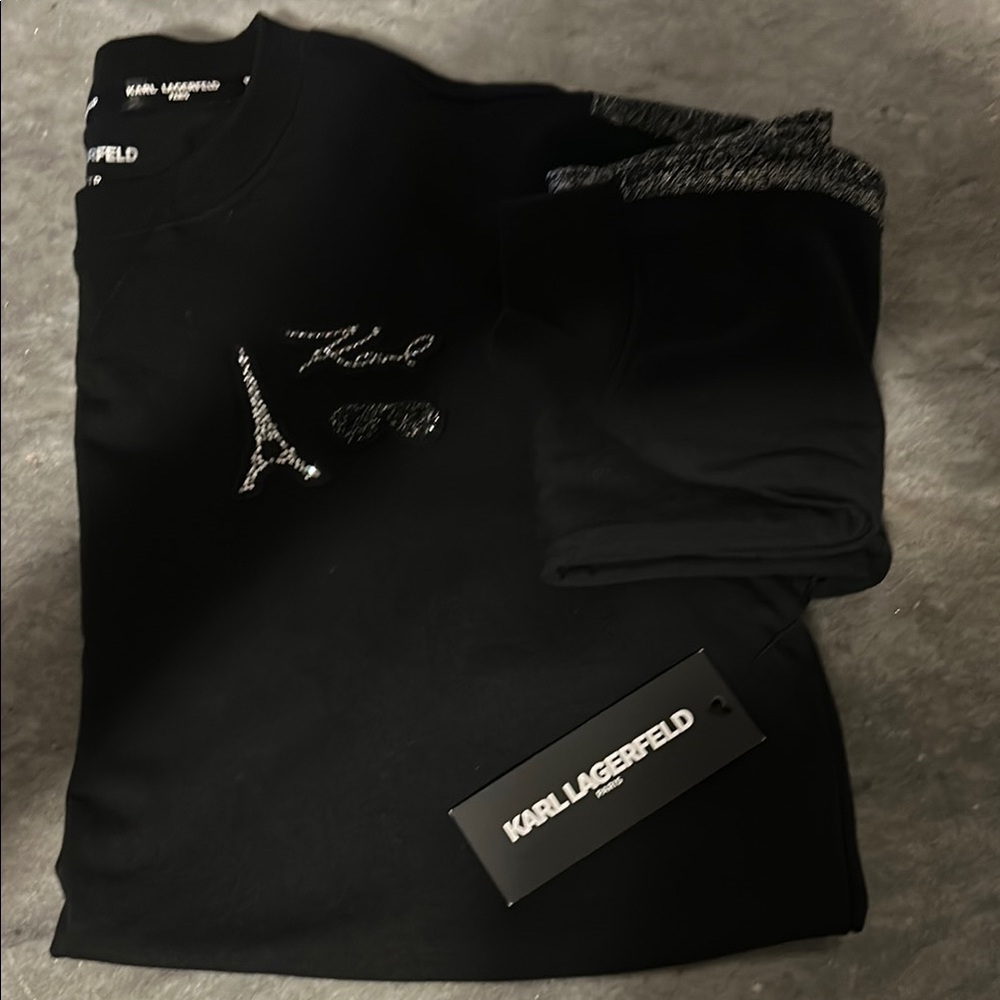 Karl Lagerfeld Black Sweatshirt XS
